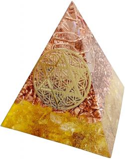 六芒星 オルゴナイト ピラミッド (シトリン)