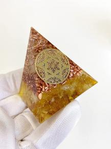 六芒星 オルゴナイト ピラミッド (シトリン)