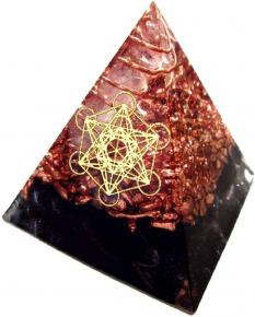 オルゴナイト ピラミッド メタトロンキューブ 幾何学模様  置物