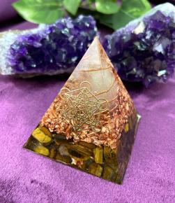 オルゴナイト ピラミッド メタトロンキューブ 幾何学模様  置物