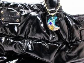 三日月 星 オルゴナイト ペンダント バックチャーム 2WAY