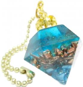 オルゴナイト プリンセス ダイヤモンド ネックレス キーホルダー