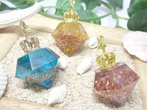 オルゴナイト プリンセス ダイヤモンド ネックレス キーホルダー